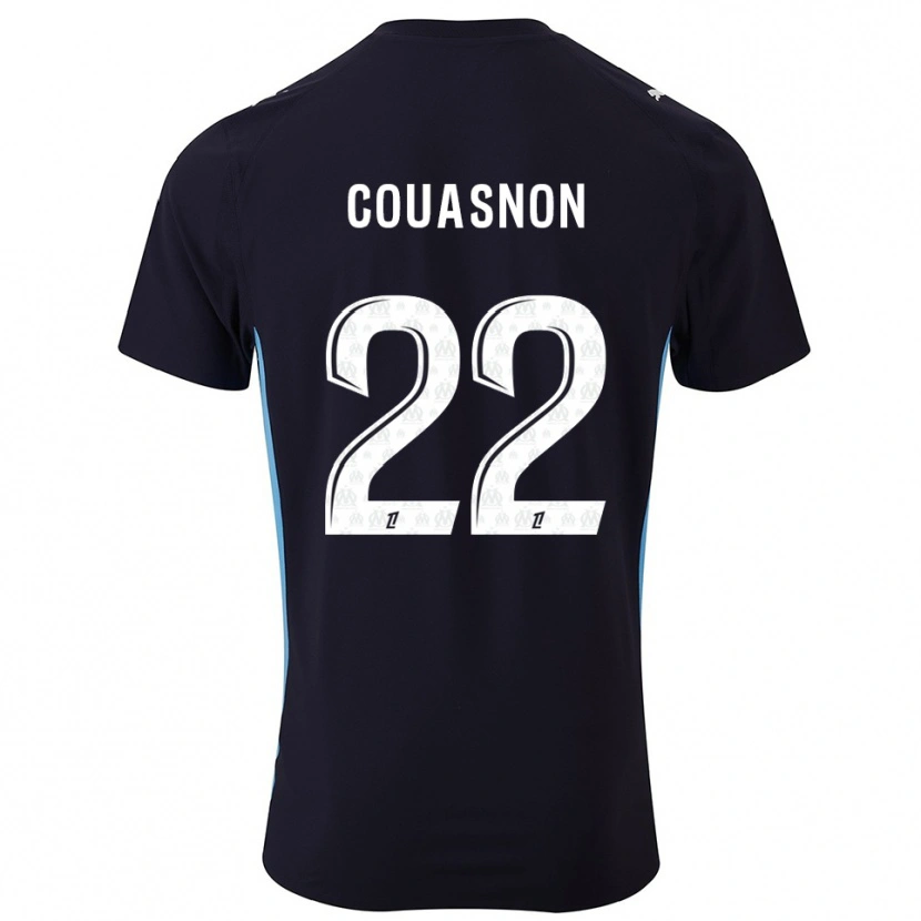 Danxen Herren Roxane Couasnon #22 Schwarz Himmelblau Auswärtstrikot Trikot 2025/26 T-Shirt Österreich