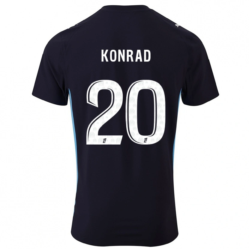 Danxen Herren Konrad De La Fuente #20 Schwarz Himmelblau Auswärtstrikot Trikot 2025/26 T-Shirt Österreich