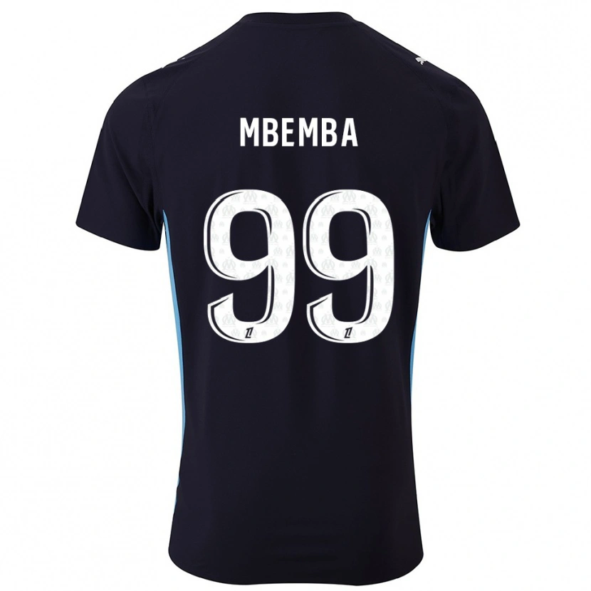 Danxen Herren Chancel Mbemba #99 Schwarz Himmelblau Auswärtstrikot Trikot 2025/26 T-Shirt Österreich