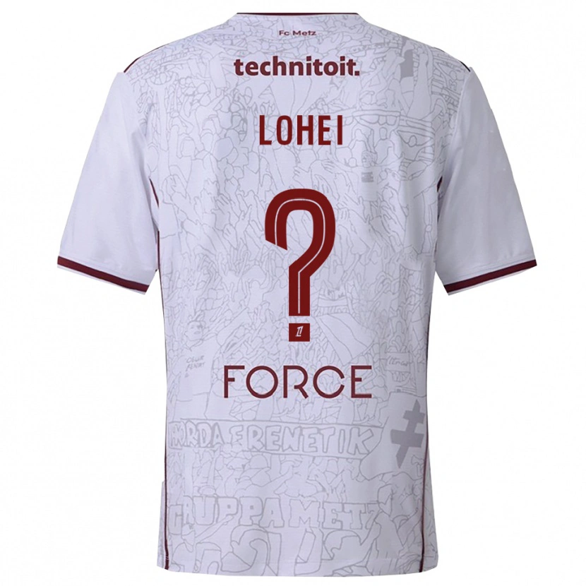 Danxen Herren Fabio Lohei #0 Weiß Burgunderrot Auswärtstrikot Trikot 2025/26 T-Shirt Österreich