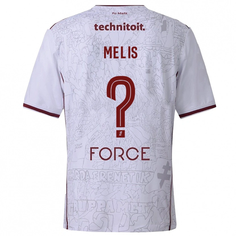 Danxen Herren Antonin Melis #0 Weiß Burgunderrot Auswärtstrikot Trikot 2025/26 T-Shirt Österreich