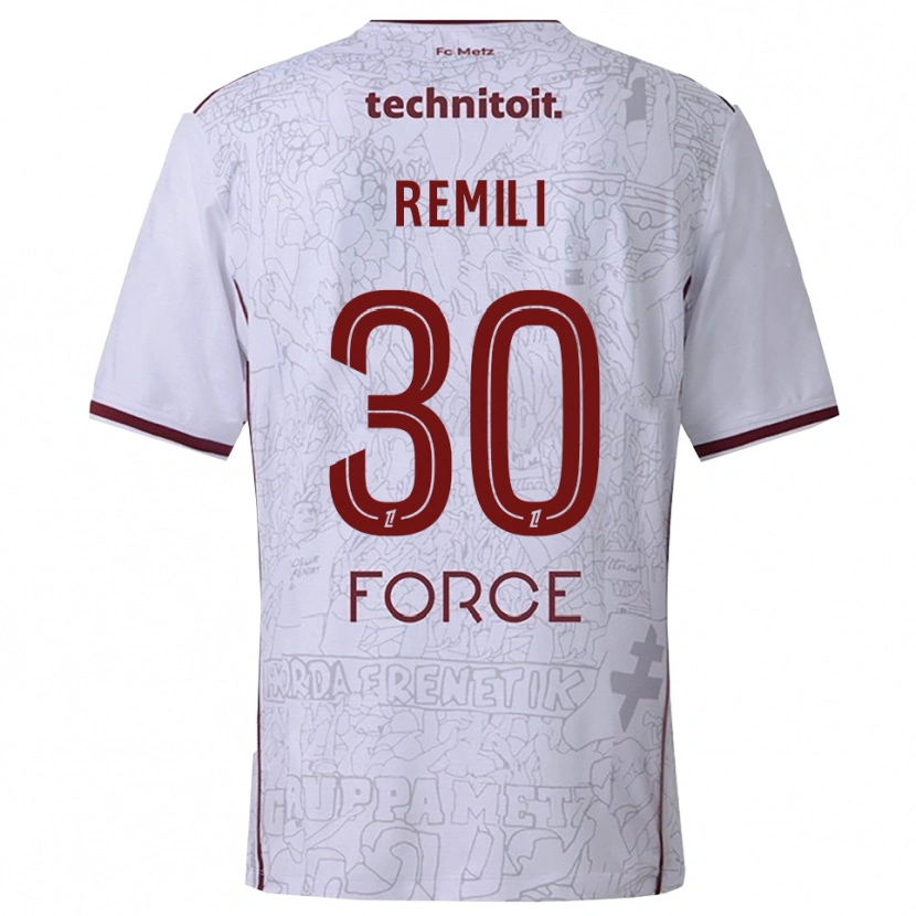 Danxen Herren Célia Remili #30 Weiß Burgunderrot Auswärtstrikot Trikot 2025/26 T-Shirt Österreich