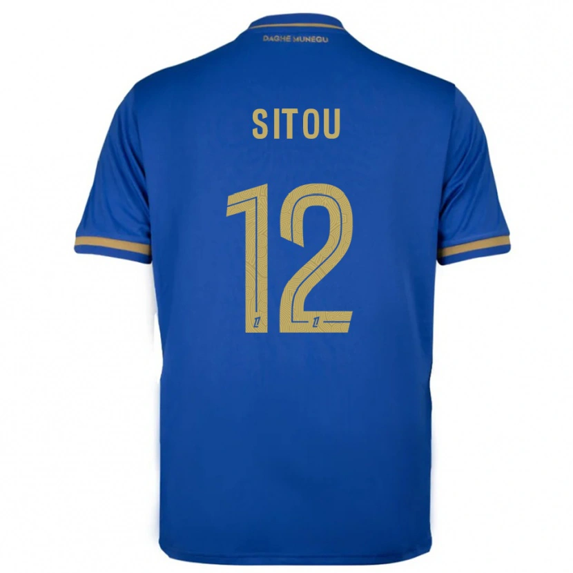 Danxen Herren Kévin Sitou #12 Blau Gold Auswärtstrikot Trikot 2025/26 T-Shirt Österreich