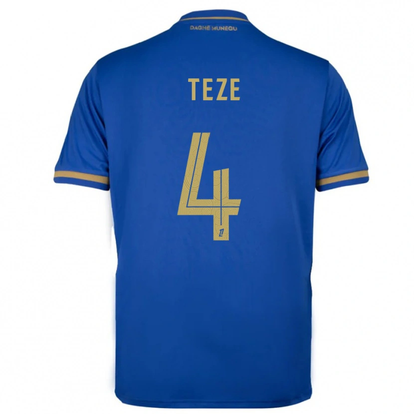 Danxen Herren Jordan Teze #4 Blau Gold Auswärtstrikot Trikot 2025/26 T-Shirt Österreich