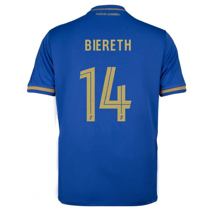 Danxen Herren Mika Biereth #14 Blau Gold Auswärtstrikot Trikot 2025/26 T-Shirt Österreich
