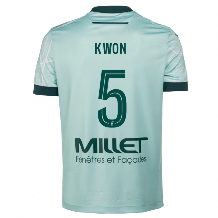 Danxen Herren Hyeok-Kyu Kwon #5 Grün Weiß Auswärtstrikot Trikot 2025/26 T-Shirt Österreich