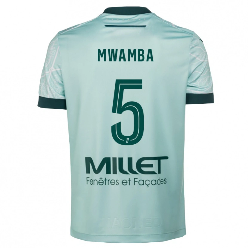 Danxen Herren Musunda Mwamba #5 Grün Weiß Auswärtstrikot Trikot 2025/26 T-Shirt Österreich