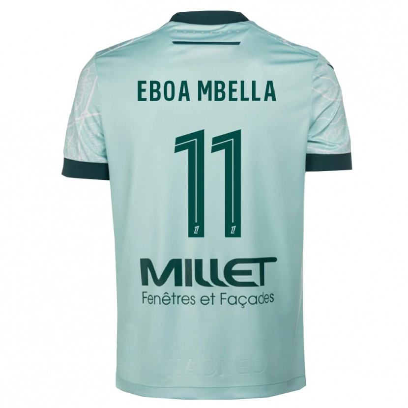 Danxen Herren Eden Eboa Mbella #11 Grün Weiß Auswärtstrikot Trikot 2025/26 T-Shirt Österreich