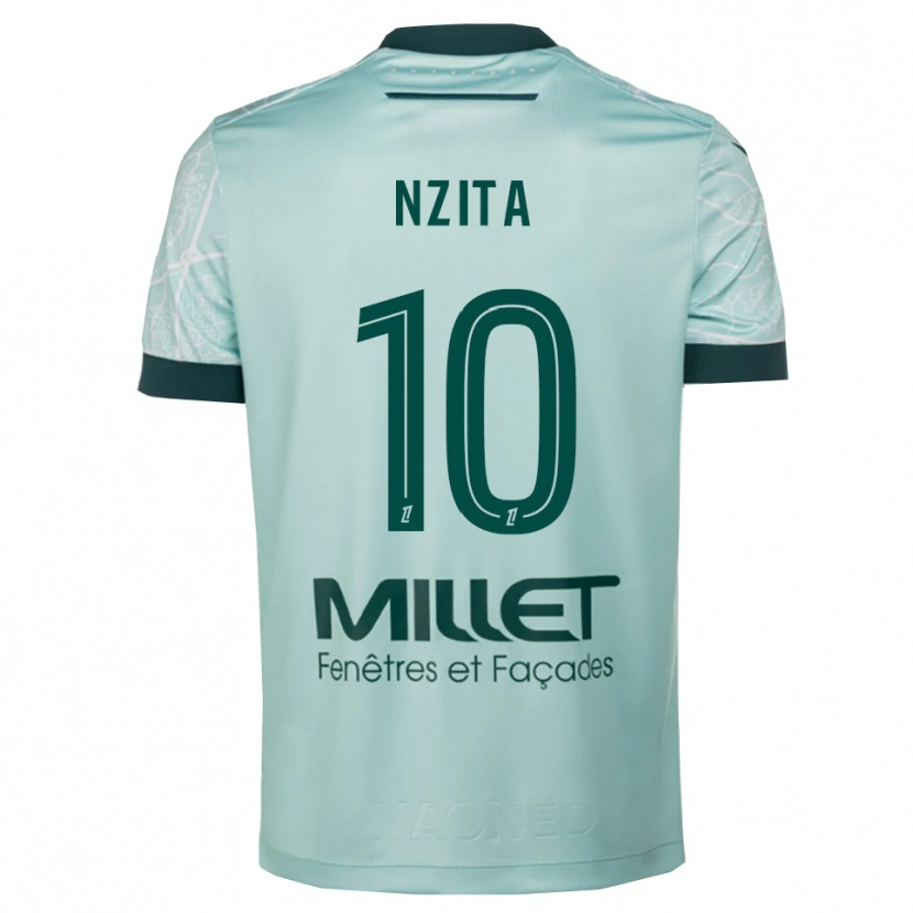 Danxen Herren Brayan Nzita #10 Grün Weiß Auswärtstrikot Trikot 2025/26 T-Shirt Österreich