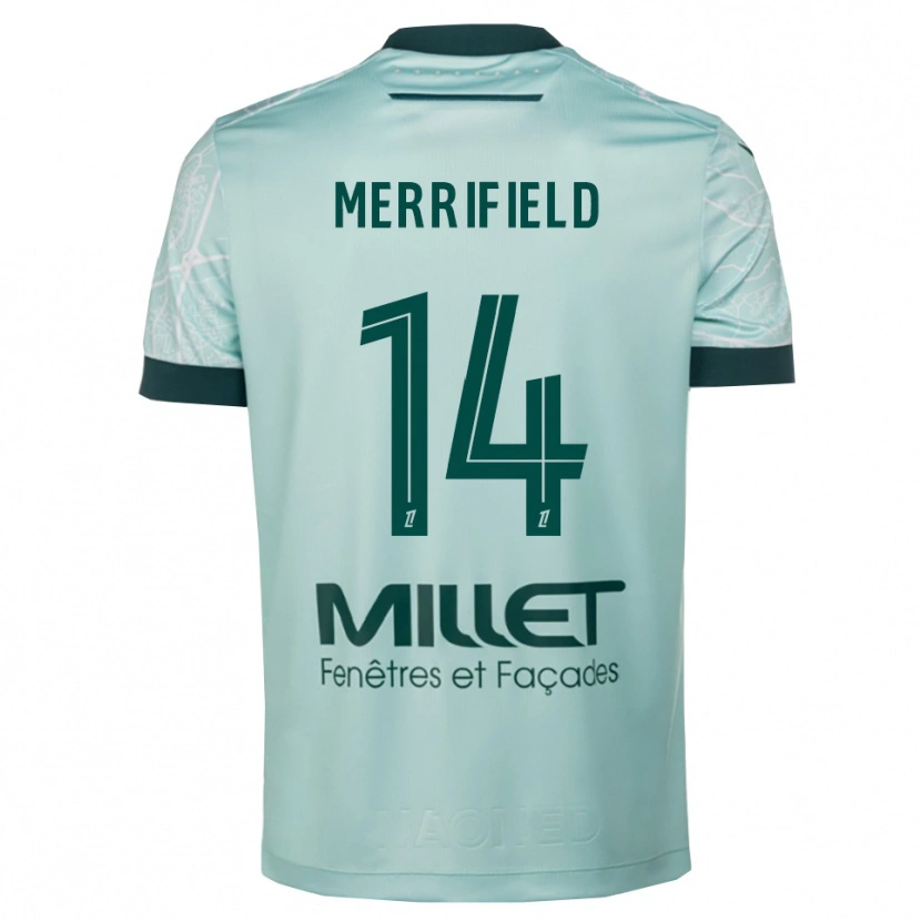 Danxen Herren Loan Merrifield #14 Grün Weiß Auswärtstrikot Trikot 2025/26 T-Shirt Österreich