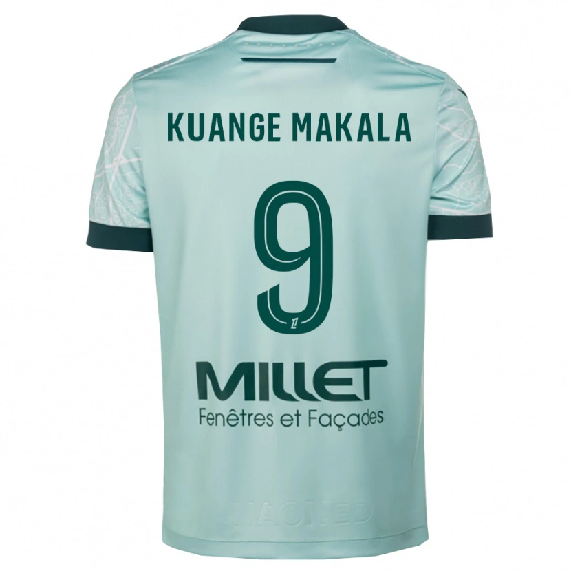 Danxen Herren Jordi Kuange Makala #9 Grün Weiß Auswärtstrikot Trikot 2025/26 T-Shirt Österreich