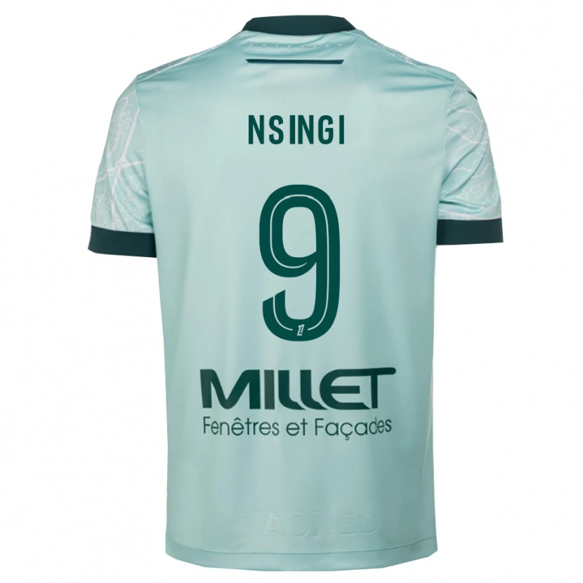 Danxen Herren Plamedi Nsingi #9 Grün Weiß Auswärtstrikot Trikot 2025/26 T-Shirt Österreich