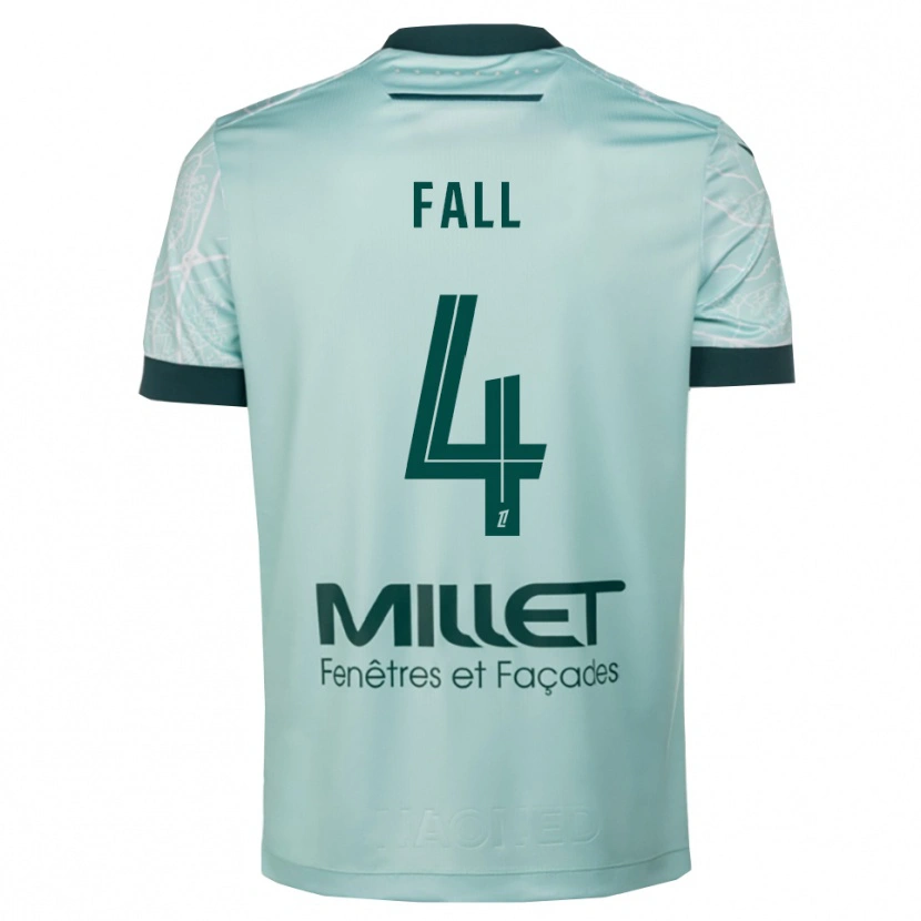 Danxen Herren Babacar Fall #4 Grün Weiß Auswärtstrikot Trikot 2025/26 T-Shirt Österreich