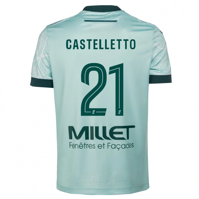 Danxen Herren Jean-Charles Castelletto #21 Grün Weiß Auswärtstrikot Trikot 2025/26 T-Shirt Österreich