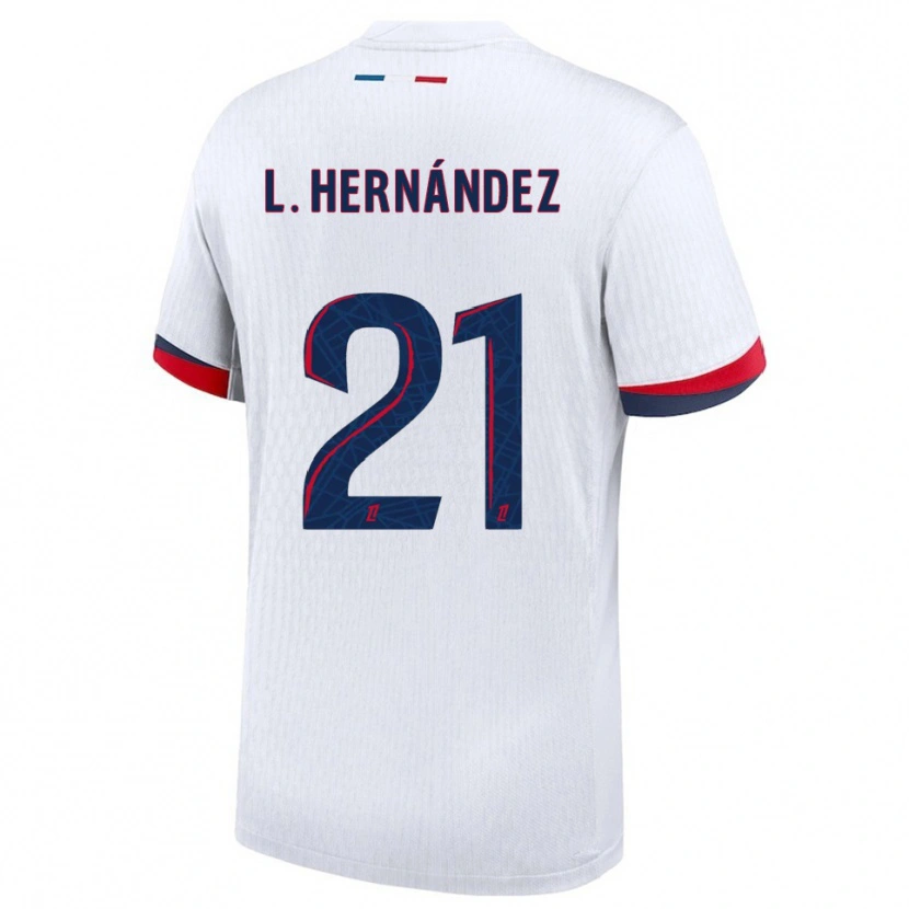 Danxen Herren Lucas Hernández #21 Weiß Rot Auswärtstrikot Trikot 2025/26 T-Shirt Österreich