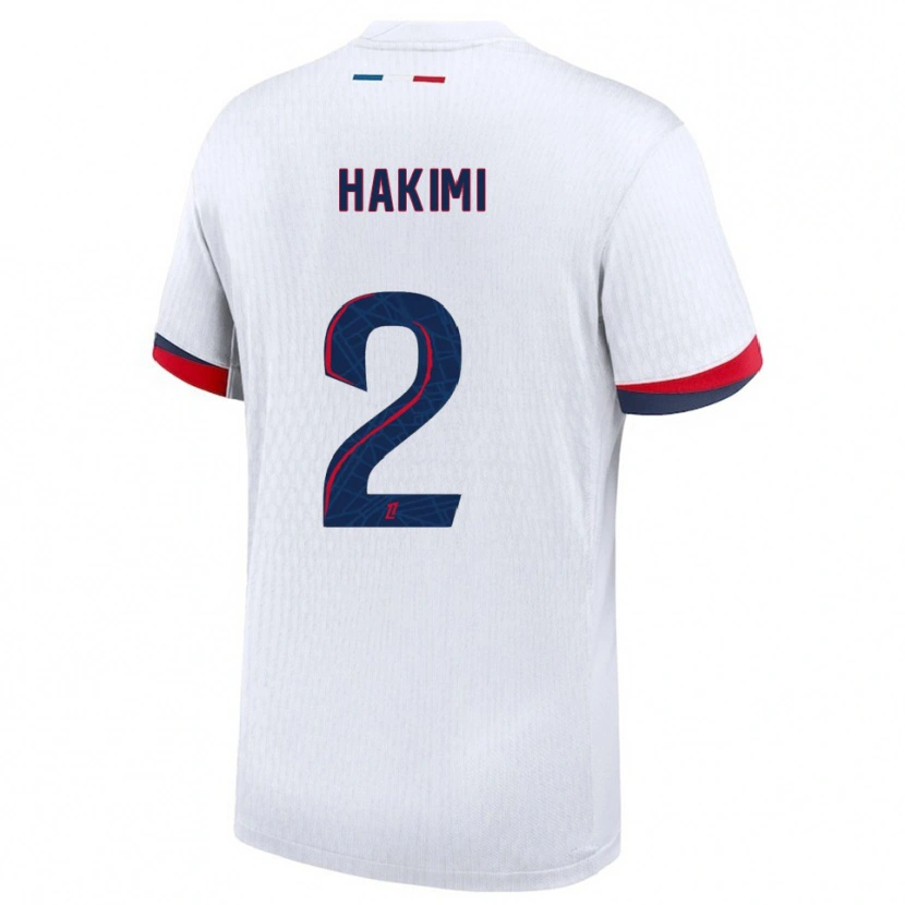 Danxen Herren Achraf Hakimi #2 Weiß Rot Auswärtstrikot Trikot 2025/26 T-Shirt Österreich
