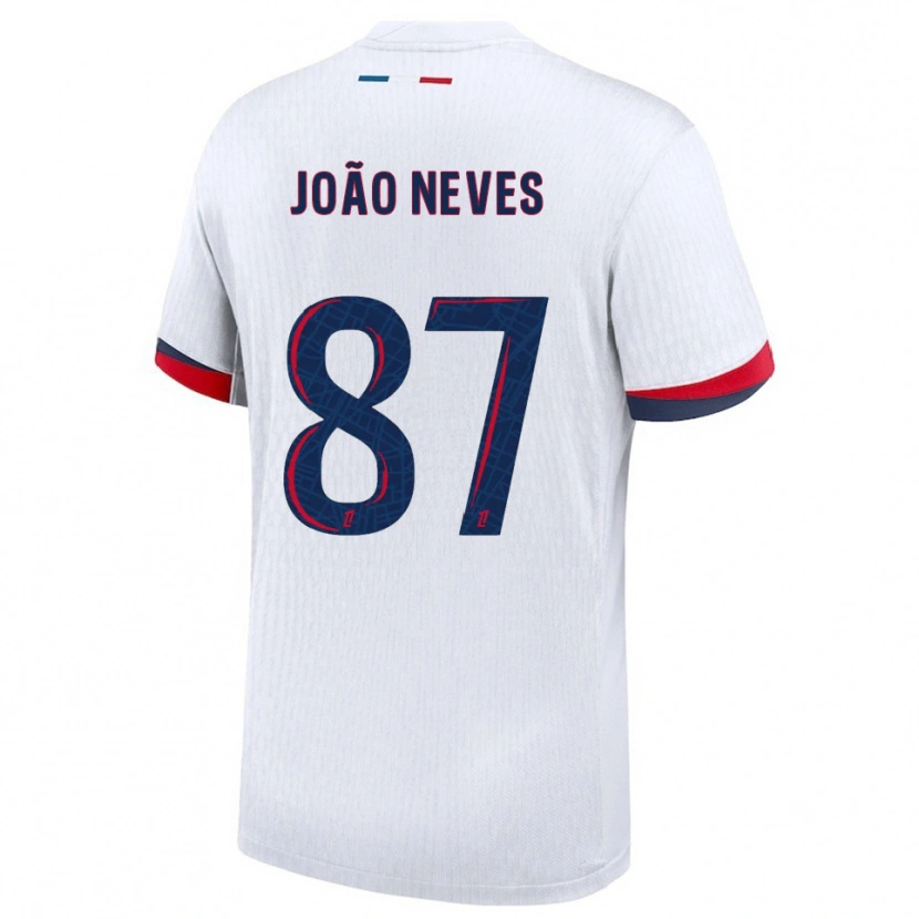 Danxen Herren João Neves #87 Weiß Rot Auswärtstrikot Trikot 2025/26 T-Shirt Österreich