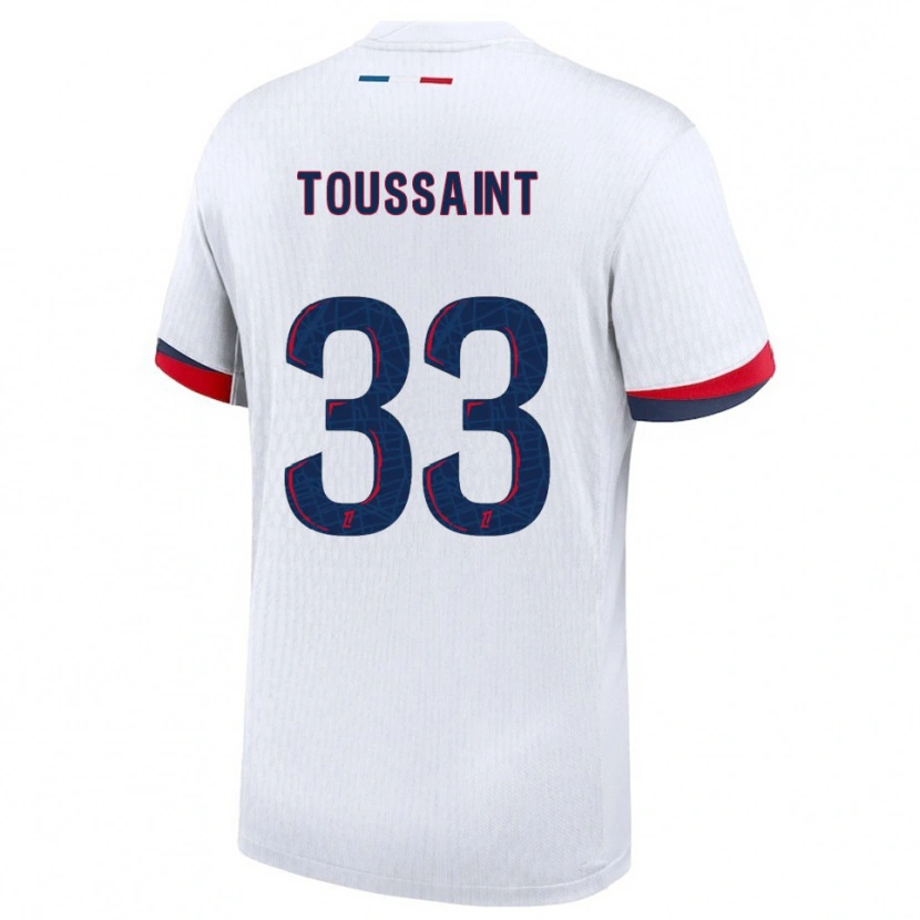 Danxen Herren Océane Toussaint #33 Weiß Rot Auswärtstrikot Trikot 2025/26 T-Shirt Österreich