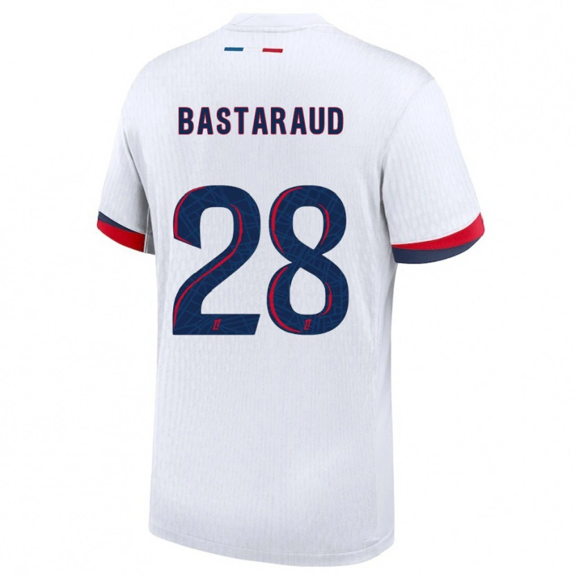 Danxen Herren Yanis Bastaraud #28 Weiß Rot Auswärtstrikot Trikot 2025/26 T-Shirt Österreich