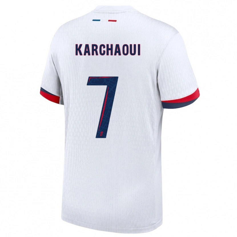 Danxen Herren Sakina Karchaoui #7 Weiß Rot Auswärtstrikot Trikot 2025/26 T-Shirt Österreich
