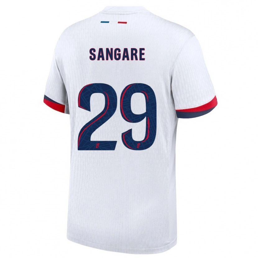 Danxen Herren Hawa Sangare #29 Weiß Rot Auswärtstrikot Trikot 2025/26 T-Shirt Österreich