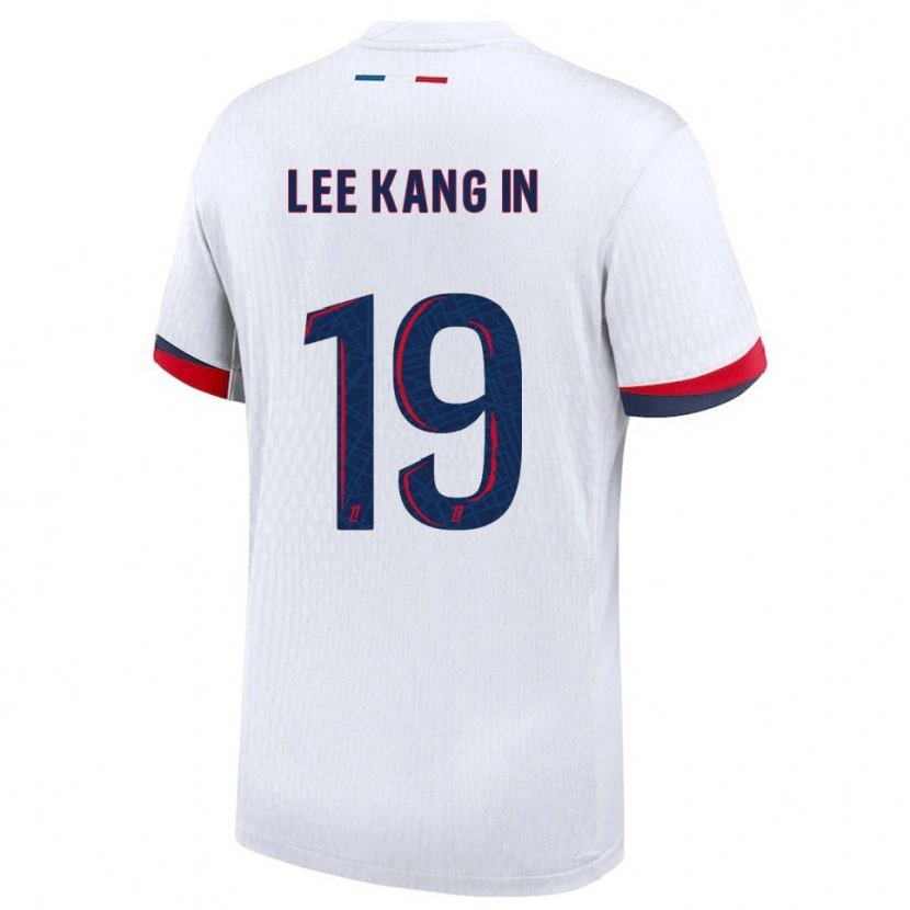 Danxen Herren Kang-In Lee #19 Weiß Rot Auswärtstrikot Trikot 2025/26 T-Shirt Österreich