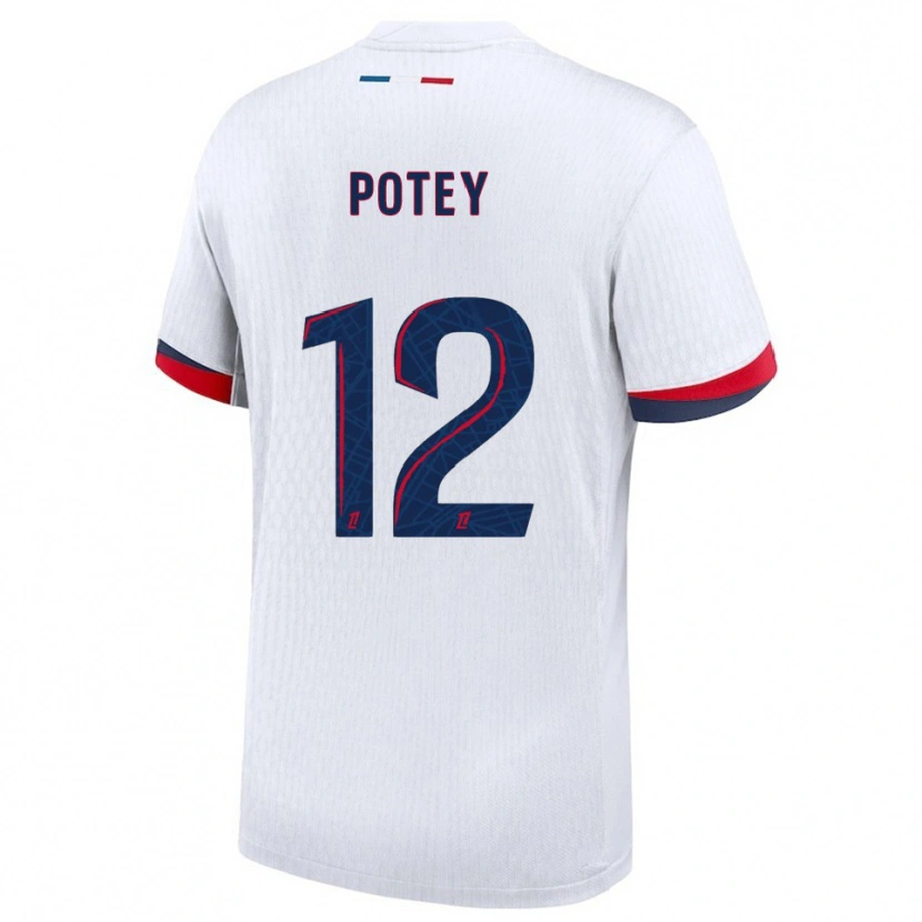 Danxen Herren Keahson Potey #12 Weiß Rot Auswärtstrikot Trikot 2025/26 T-Shirt Österreich