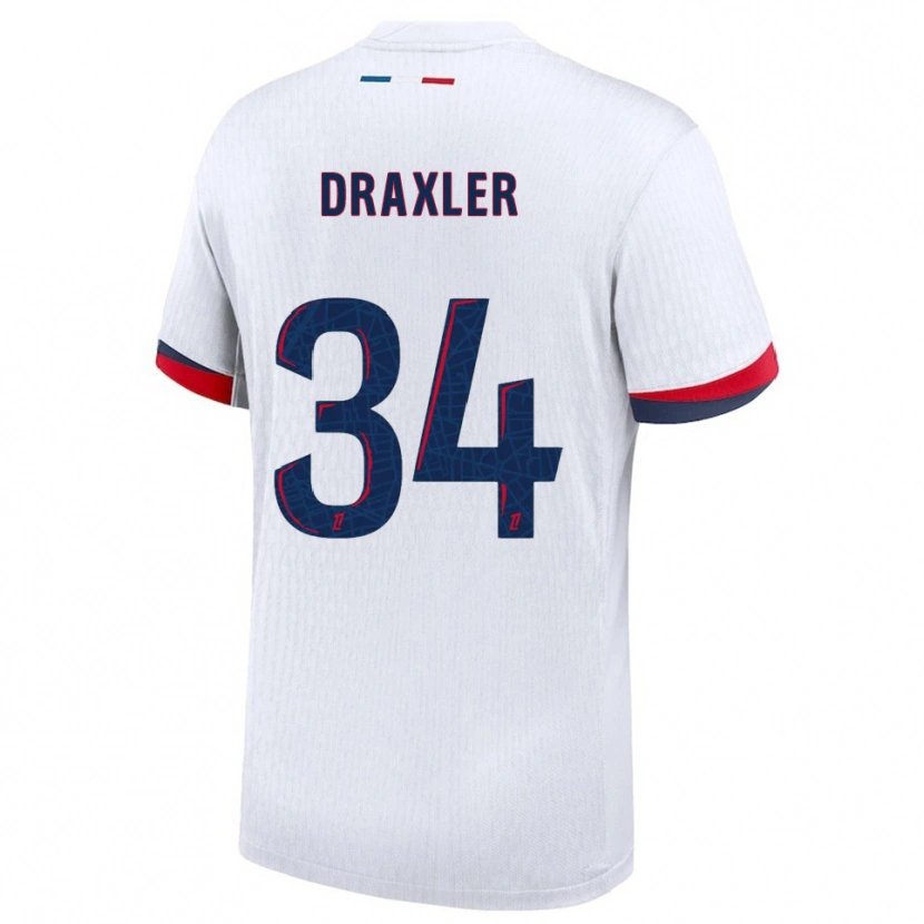 Danxen Herren Julian Draxler #34 Weiß Rot Auswärtstrikot Trikot 2025/26 T-Shirt Österreich