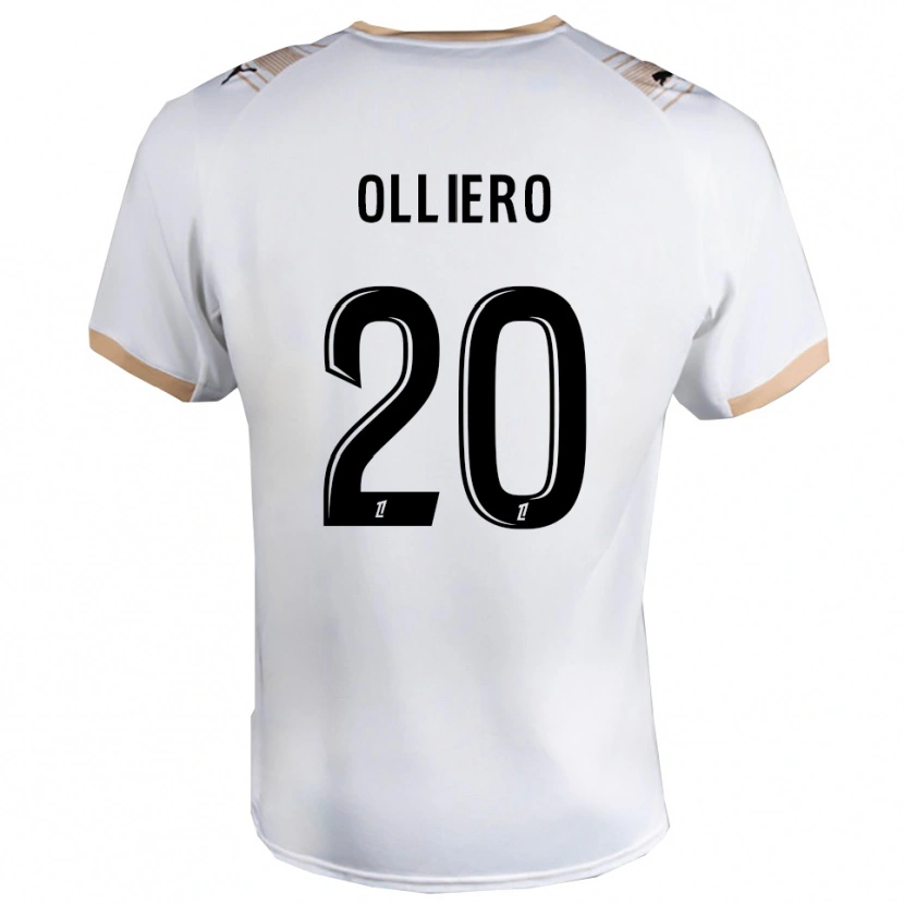 Danxen Herren Alexandre Olliero #20 Weiß Schwarz Auswärtstrikot Trikot 2025/26 T-Shirt Österreich