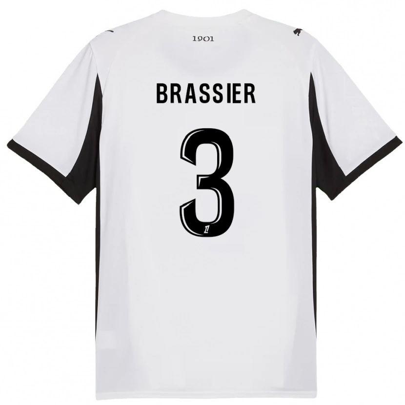 Danxen Herren Lilian Brassier #3 Weiß Schwarz Auswärtstrikot Trikot 2025/26 T-Shirt Österreich