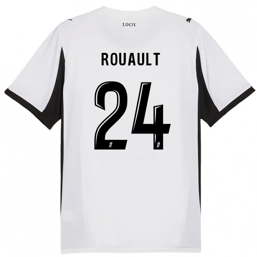 Danxen Herren Anthony Rouault #24 Weiß Schwarz Auswärtstrikot Trikot 2025/26 T-Shirt Österreich