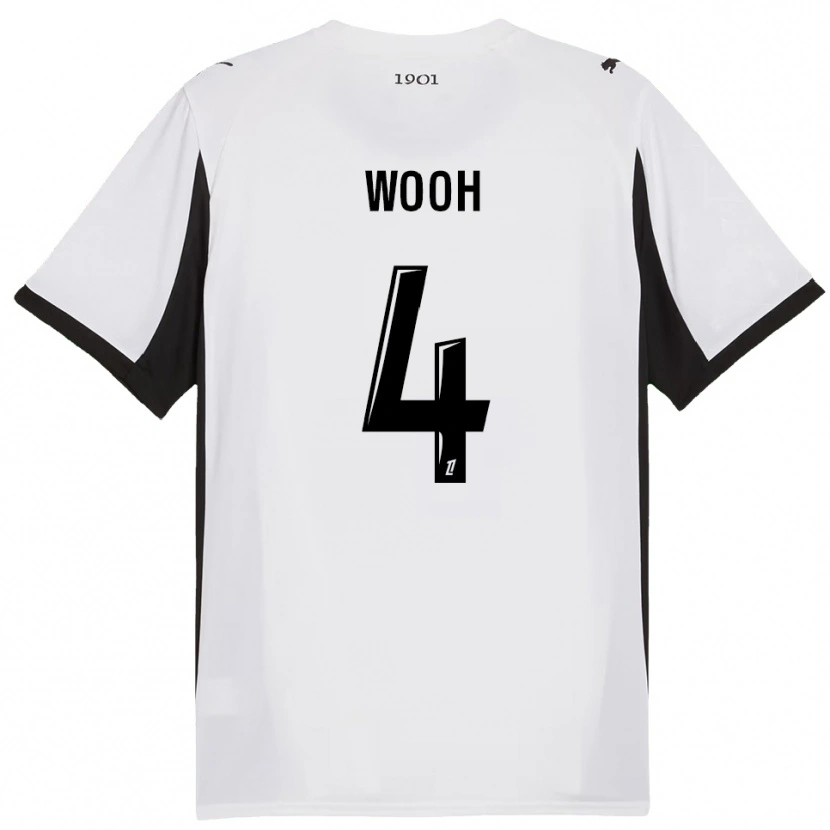 Danxen Herren Christopher Wooh #4 Weiß Schwarz Auswärtstrikot Trikot 2025/26 T-Shirt Österreich