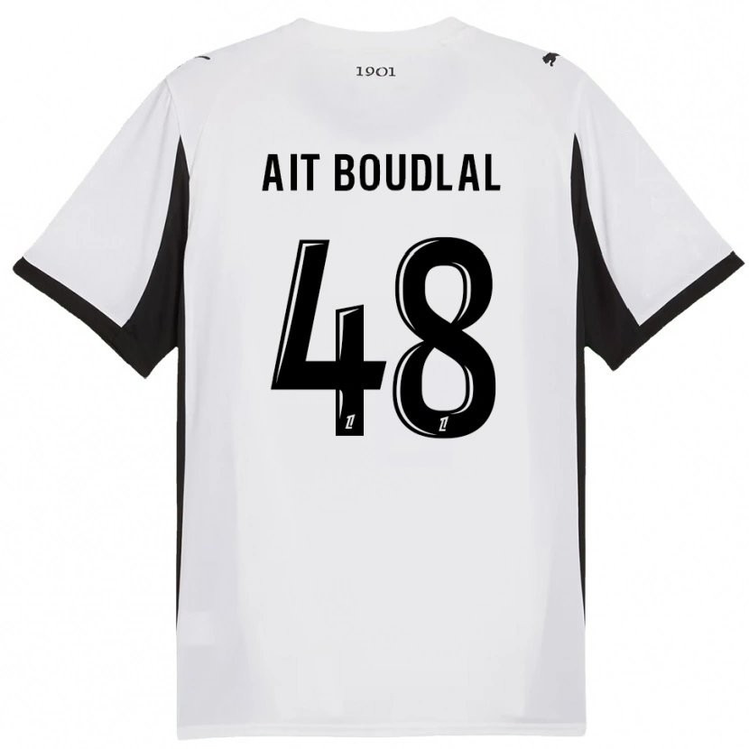 Danxen Herren Abdelhamid Ait Boudlal #48 Weiß Schwarz Auswärtstrikot Trikot 2025/26 T-Shirt Österreich