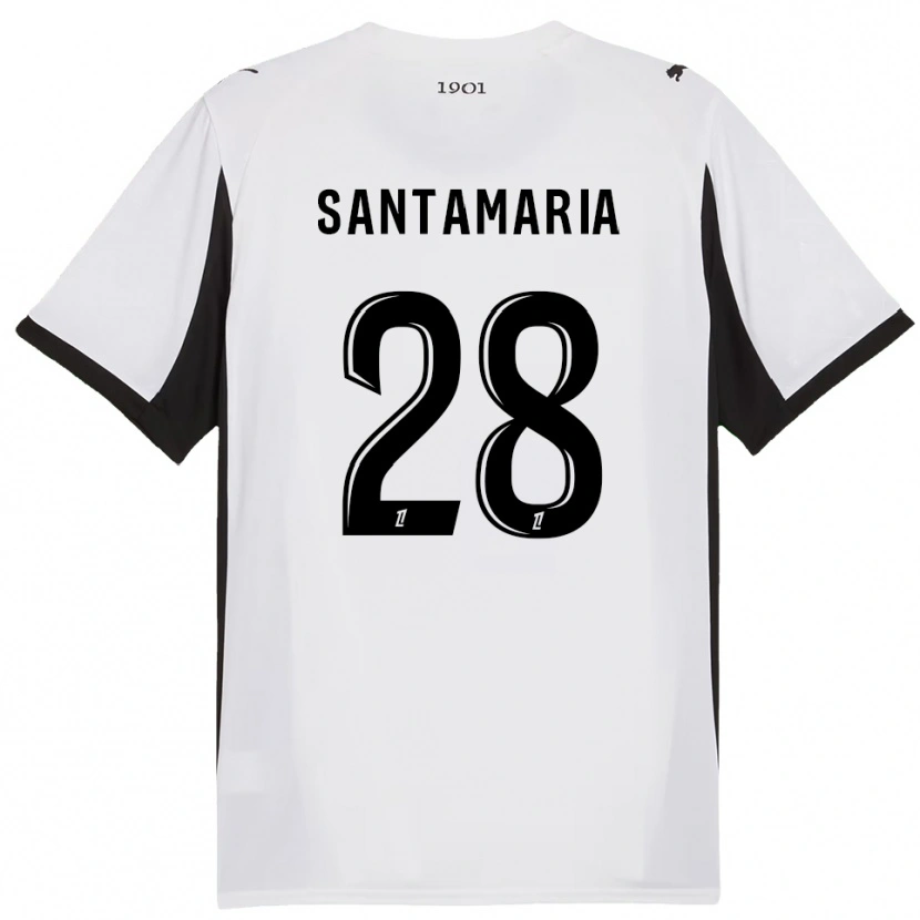 Danxen Herren Baptiste Santamaria #28 Weiß Schwarz Auswärtstrikot Trikot 2025/26 T-Shirt Österreich