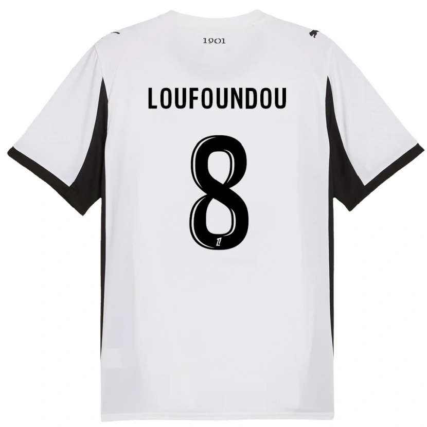 Danxen Herren Noah Loufoundou #8 Weiß Schwarz Auswärtstrikot Trikot 2025/26 T-Shirt Österreich