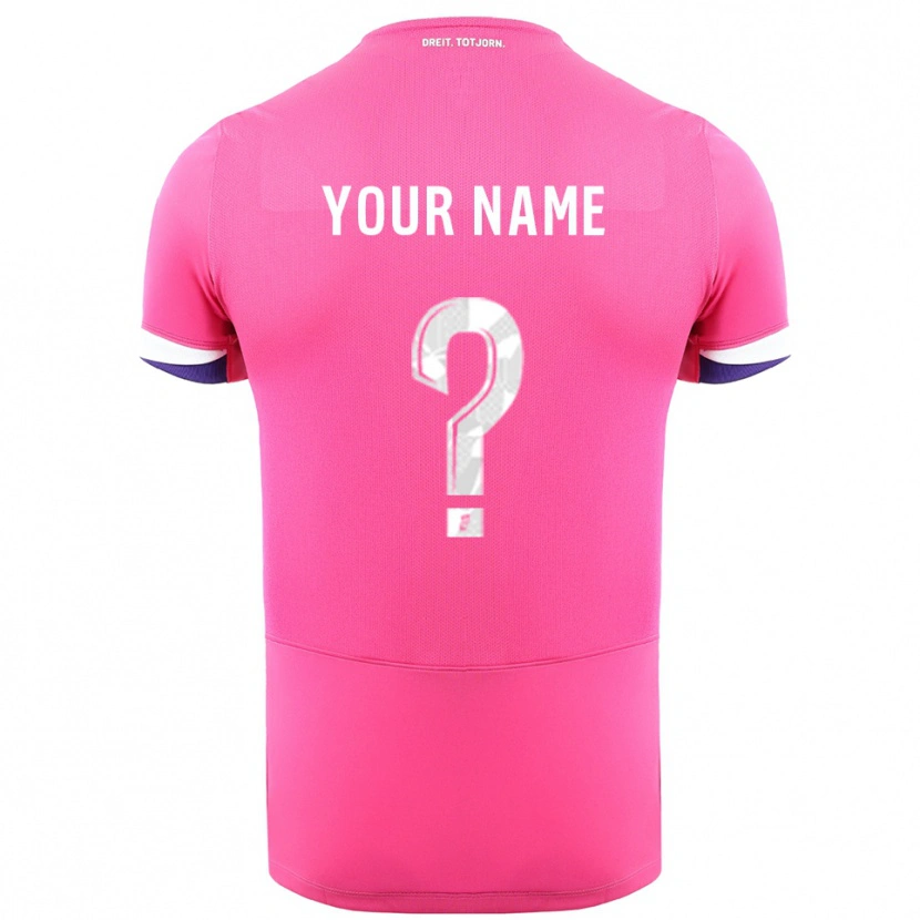 Danxen Herren Ihren Namen #0 Rosa Weiß Auswärtstrikot Trikot 2025/26 T-Shirt Österreich