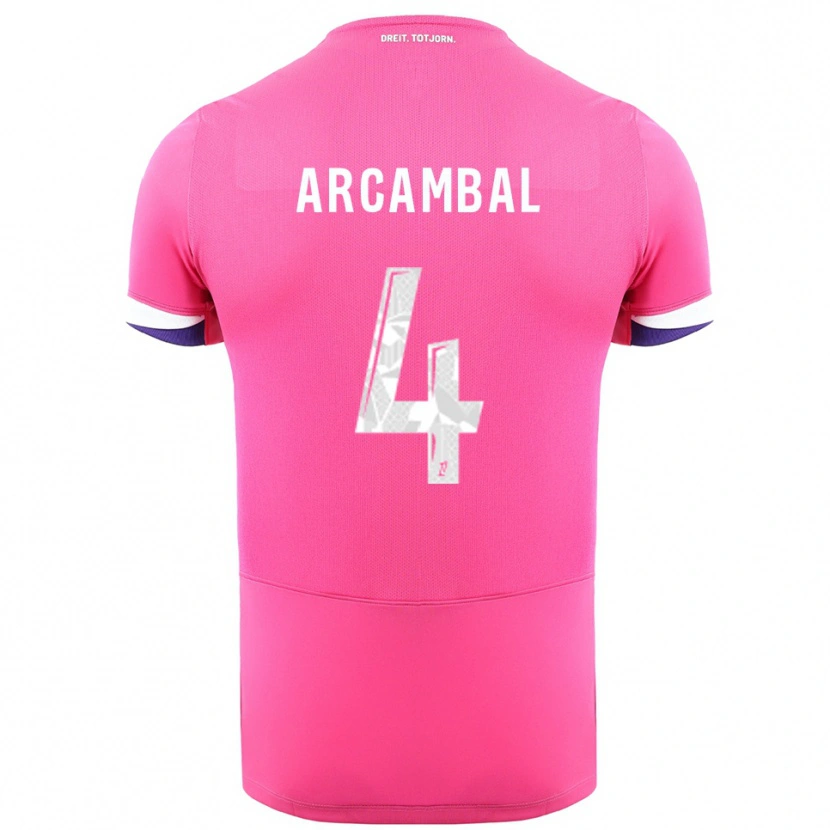 Danxen Herren Anais Arcambal #4 Rosa Weiß Auswärtstrikot Trikot 2025/26 T-Shirt Österreich
