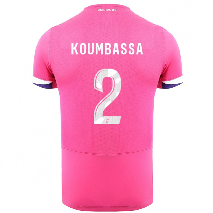 Danxen Herren Seny Koumbassa #2 Rosa Weiß Auswärtstrikot Trikot 2025/26 T-Shirt Österreich