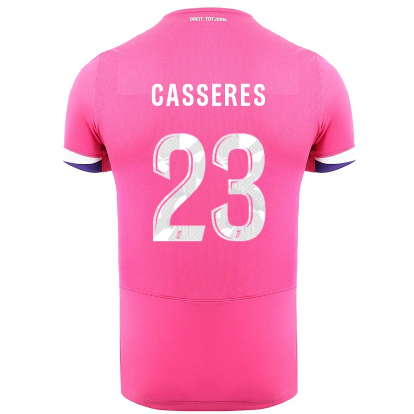 Danxen Herren Cristian Cásseres Jr. #23 Rosa Weiß Auswärtstrikot Trikot 2025/26 T-Shirt Österreich