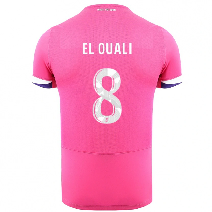 Danxen Herren Adam El Ouali #8 Rosa Weiß Auswärtstrikot Trikot 2025/26 T-Shirt Österreich