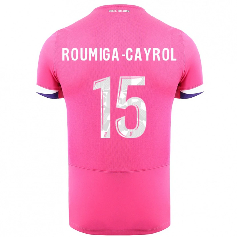 Danxen Herren Sonia Roumiga-Cayrol #15 Rosa Weiß Auswärtstrikot Trikot 2025/26 T-Shirt Österreich