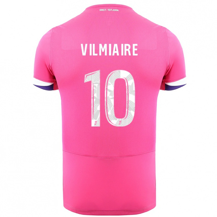 Danxen Herren Kelly Vilmiaire #10 Rosa Weiß Auswärtstrikot Trikot 2025/26 T-Shirt Österreich