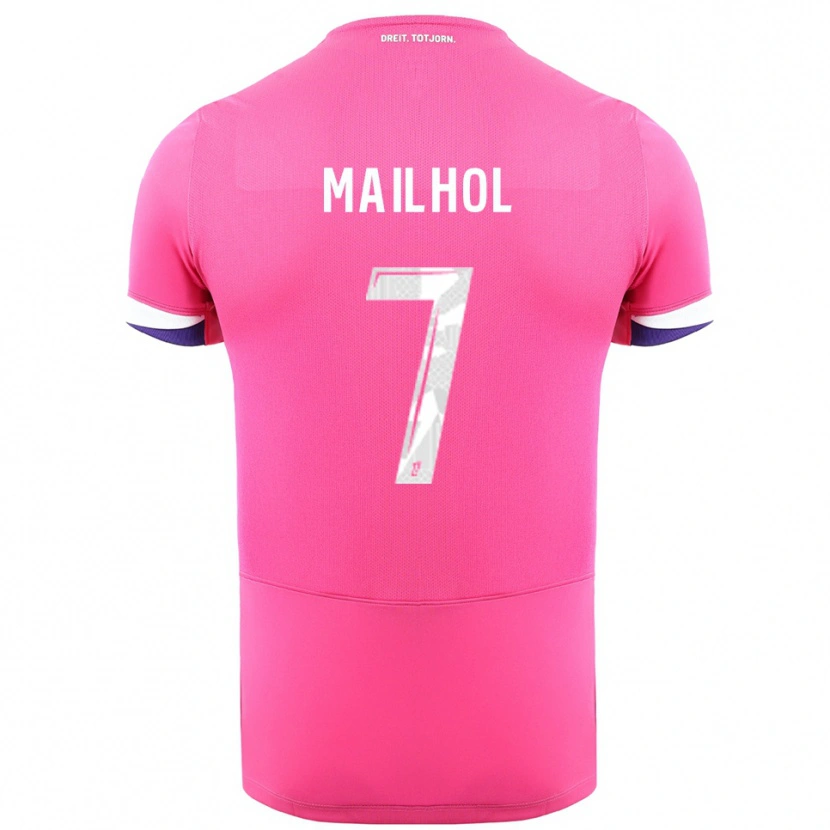 Danxen Herren Luca Mailhol #7 Rosa Weiß Auswärtstrikot Trikot 2025/26 T-Shirt Österreich
