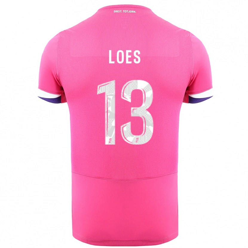 Danxen Herren Wayan Loes #13 Rosa Weiß Auswärtstrikot Trikot 2025/26 T-Shirt Österreich