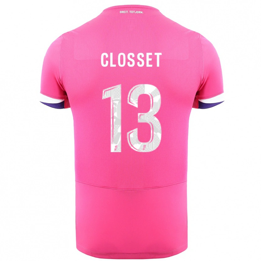 Danxen Herren Océane Closset #13 Rosa Weiß Auswärtstrikot Trikot 2025/26 T-Shirt Österreich