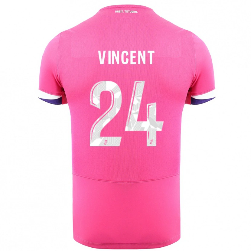Danxen Herren Magalie Vincent #24 Rosa Weiß Auswärtstrikot Trikot 2025/26 T-Shirt Österreich