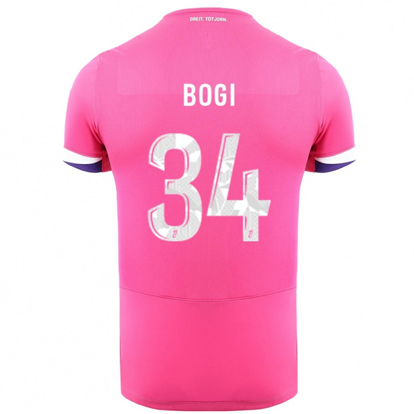 Danxen Herren Fiona Bogi #34 Rosa Weiß Auswärtstrikot Trikot 2025/26 T-Shirt Österreich
