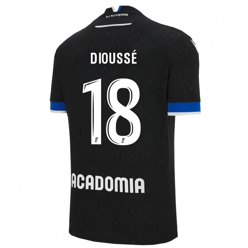 Danxen Herren Assane Dioussé #18 Schwarz Weiß Auswärtstrikot Trikot 2025/26 T-Shirt Österreich