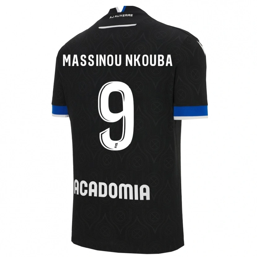 Danxen Herren Pierre Massinou Nkouba #9 Schwarz Weiß Auswärtstrikot Trikot 2025/26 T-Shirt Österreich