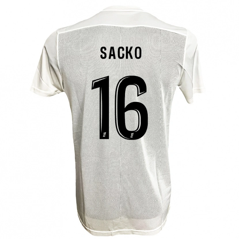 Danxen Herren Ianis Sacko #16 Schwarz Weiß Auswärtstrikot Trikot 2025/26 T-Shirt Österreich